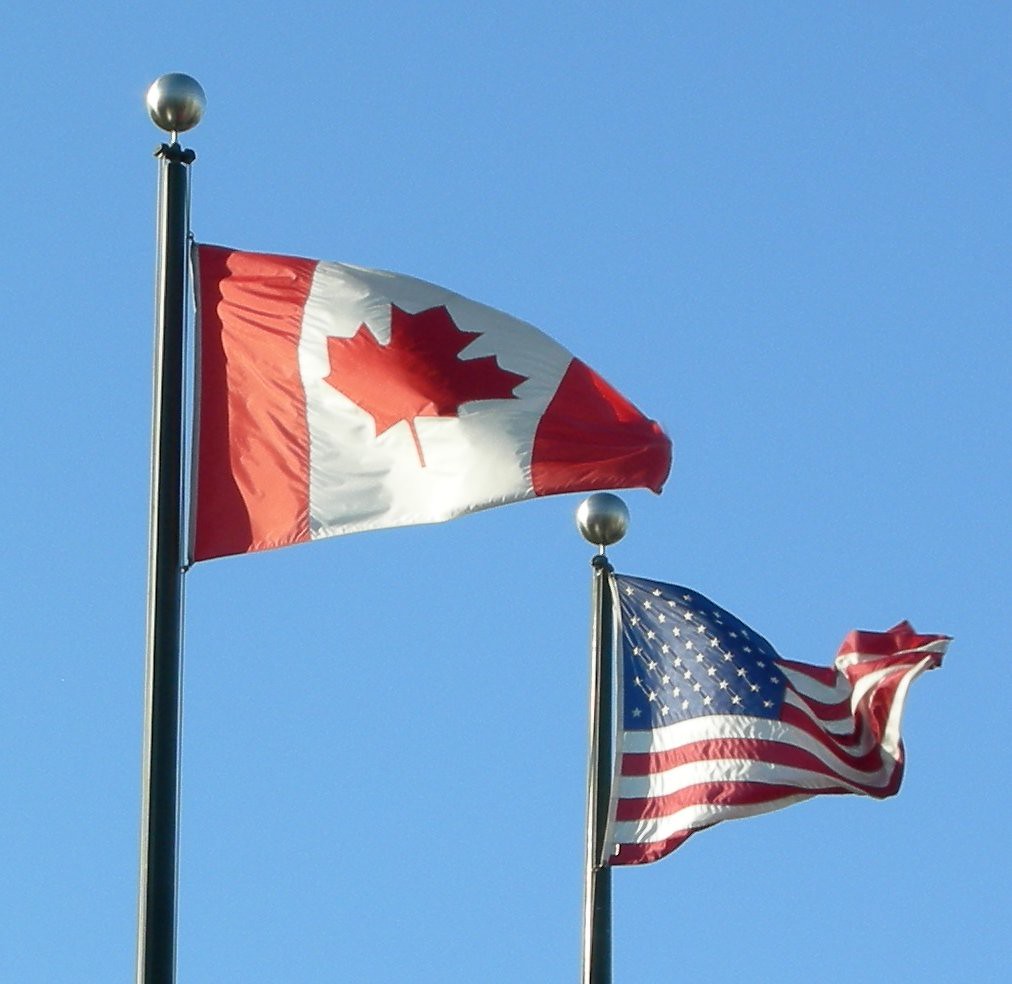 Usa and Canada Flag